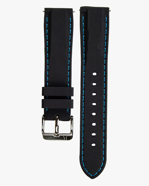 20mm Black Silicone Straps - DuFrane