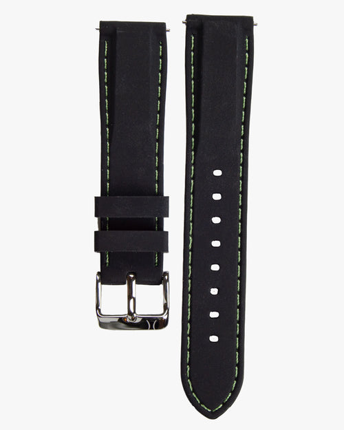 20mm Black Silicone Straps - DuFrane