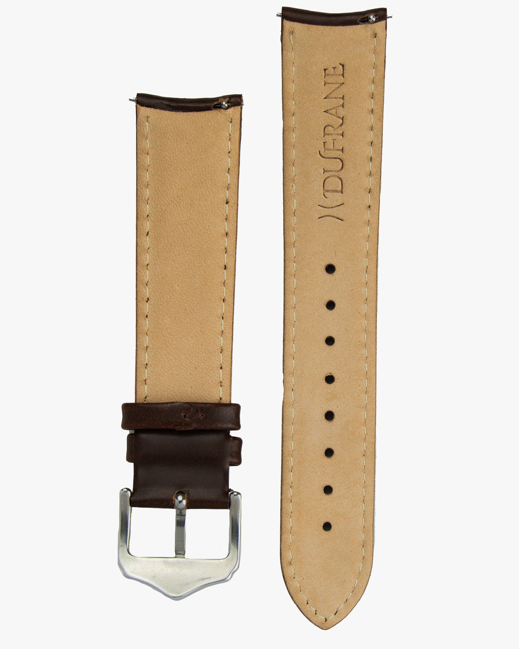 20mm Curved Leather Strap - DuFrane