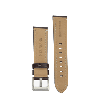 20mm/22mm Leather Strap w/Contrast Stitching - DuFrane