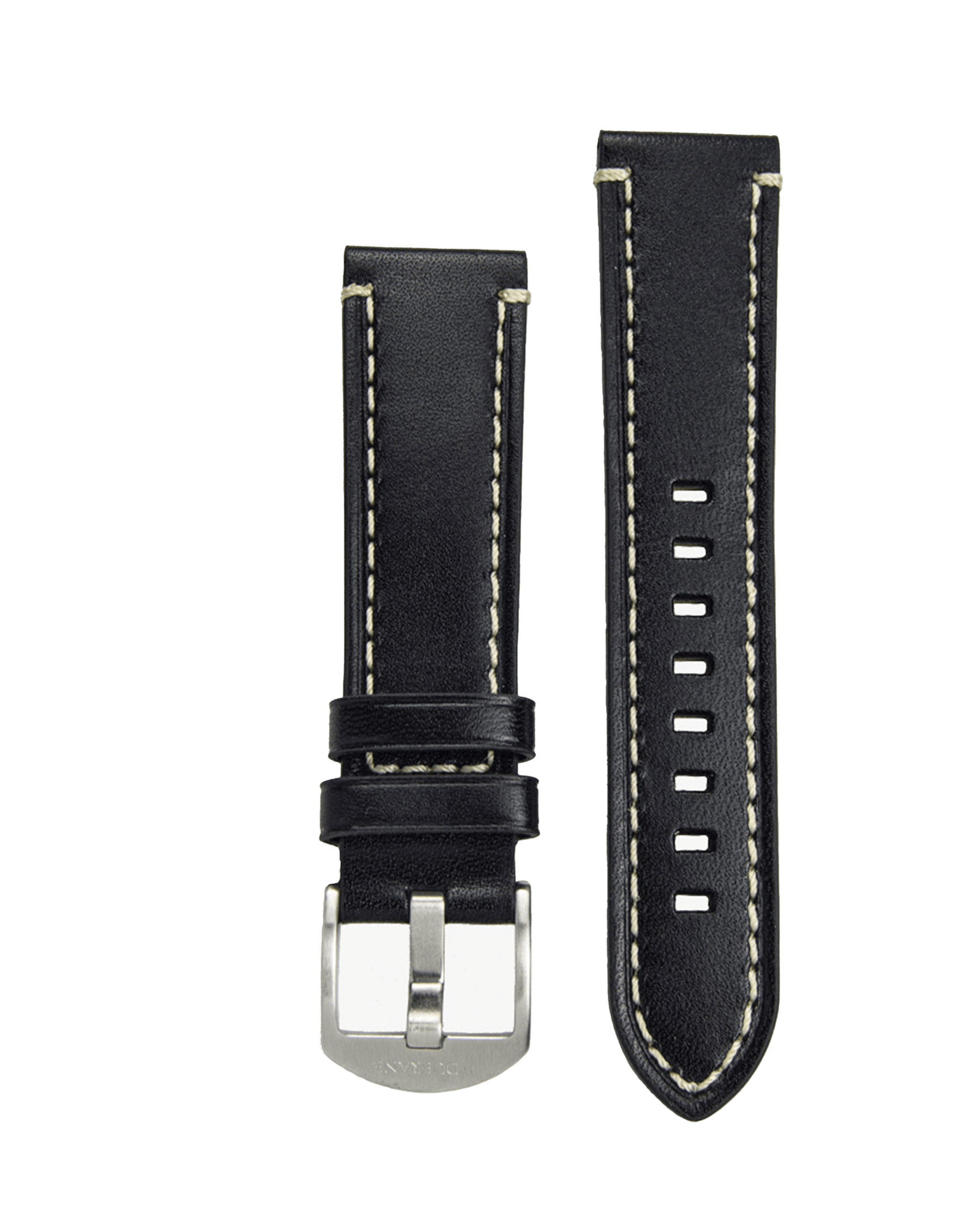 20mm/22mm Leather Strap w/Contrast Stitching - DuFrane