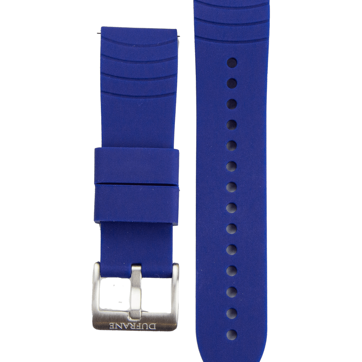 Blue Silicone Strap 20mm - 316L Stainless Steel Buckle