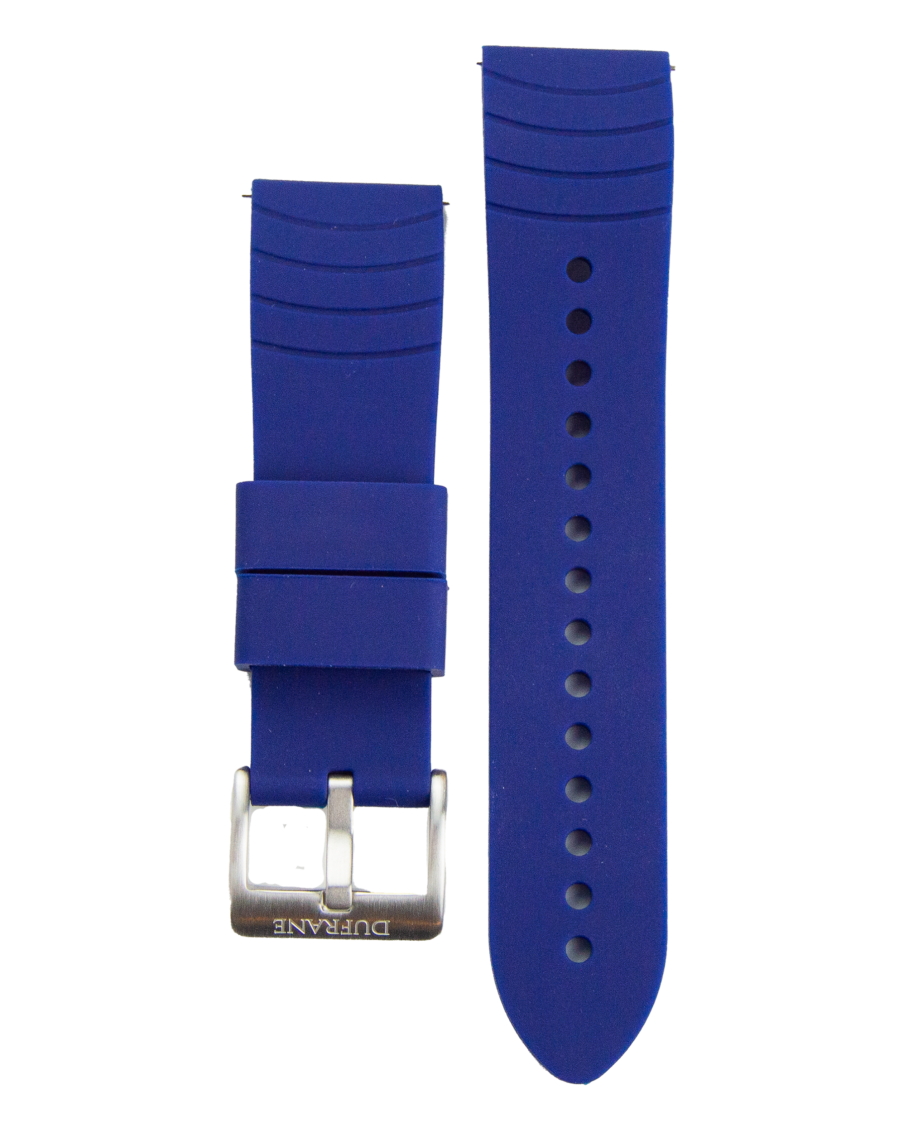 Correa de Silicona Azul 22mm - Hebilla de Acero Inoxidable 316L