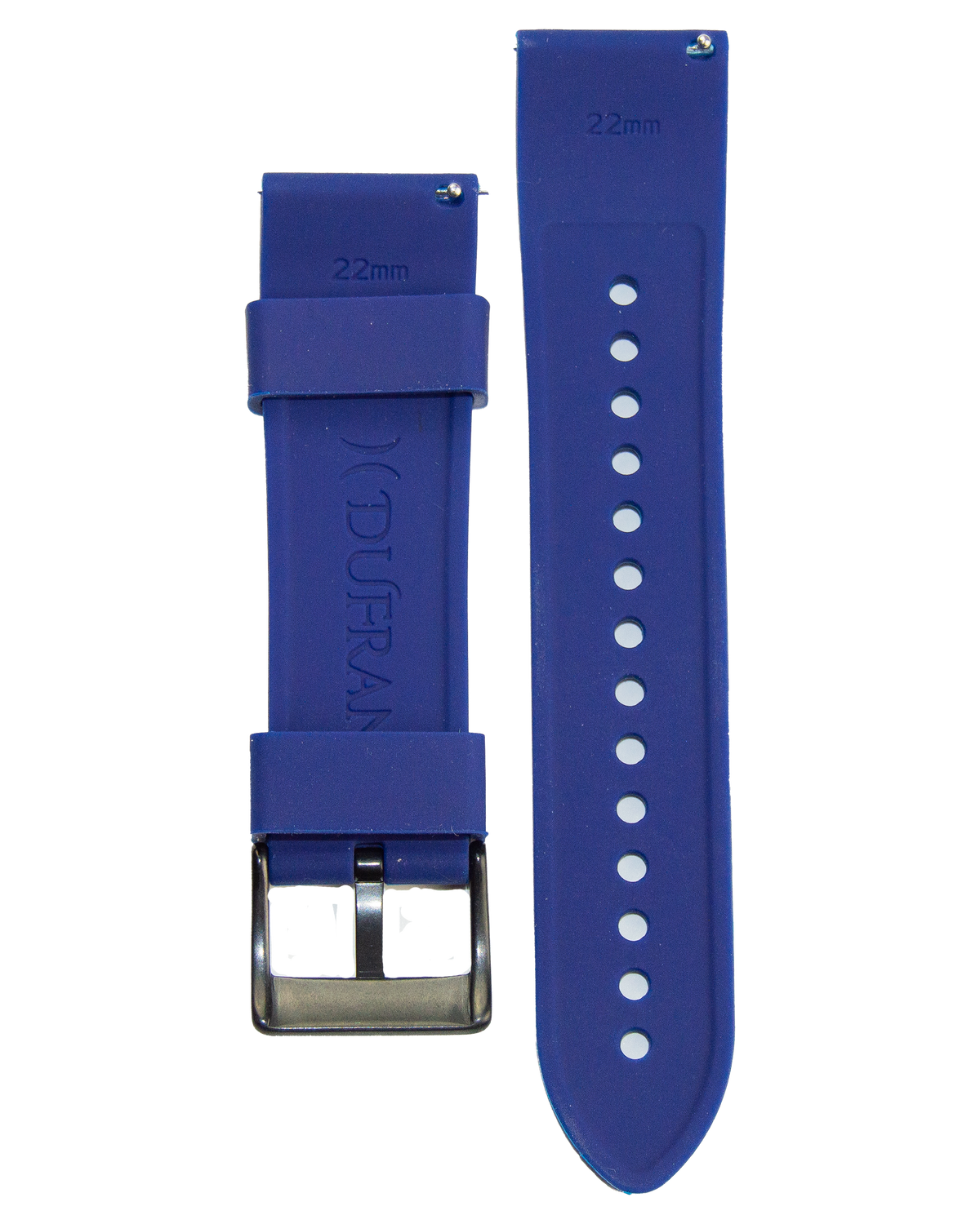 Blue Silicone Strap 22mm - 316L Stainless Steel Buckle