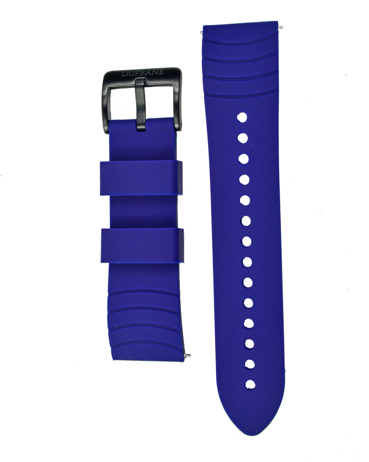 Blue Silicone Strap 22mm- PVD Buckle