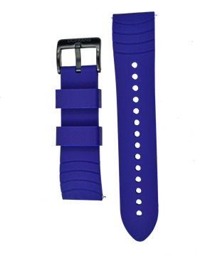 Blue Silicone Strap 22mm- PVD Buckle