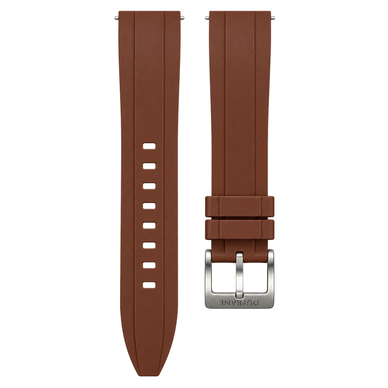 20mm/22mm FKM Rubber Strap Brown