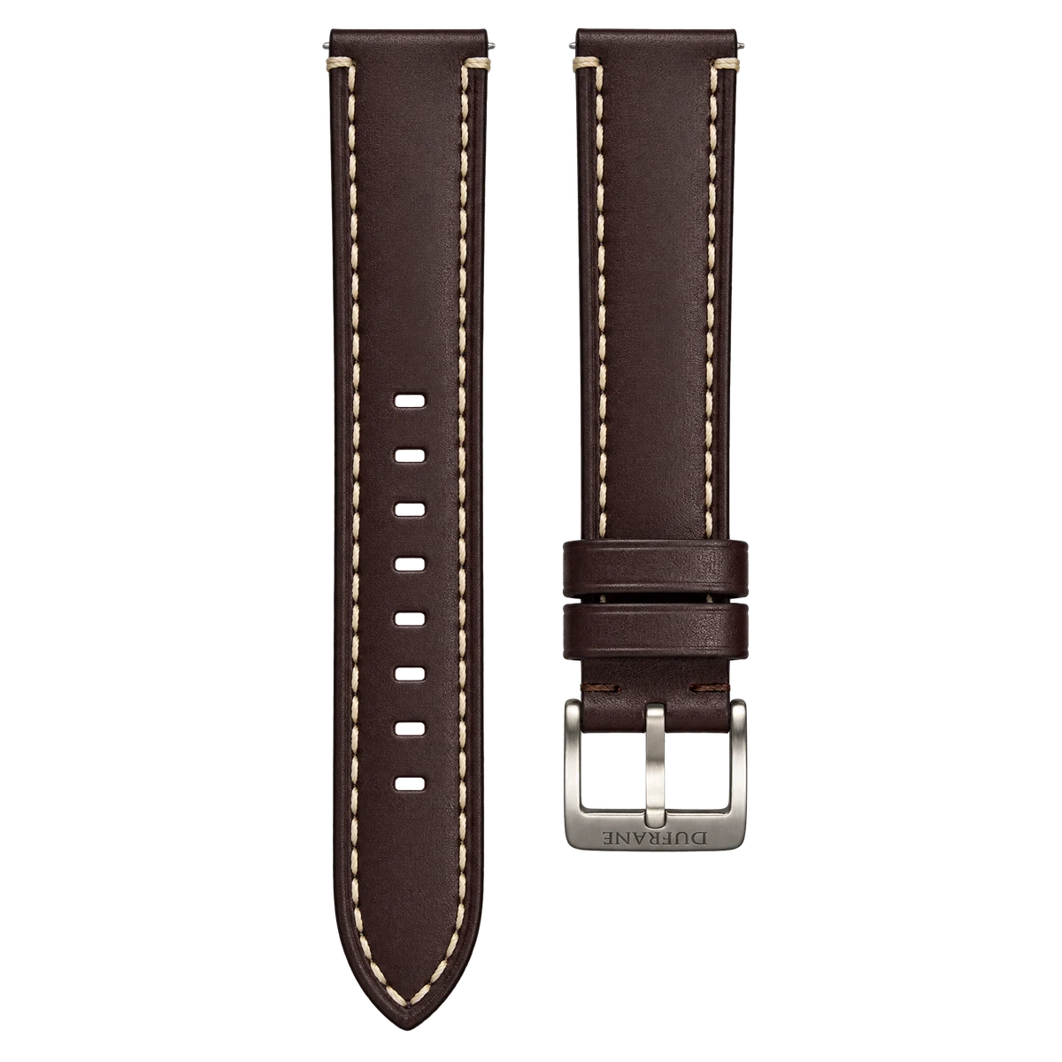 Leather Strap, contrast stitch Brown