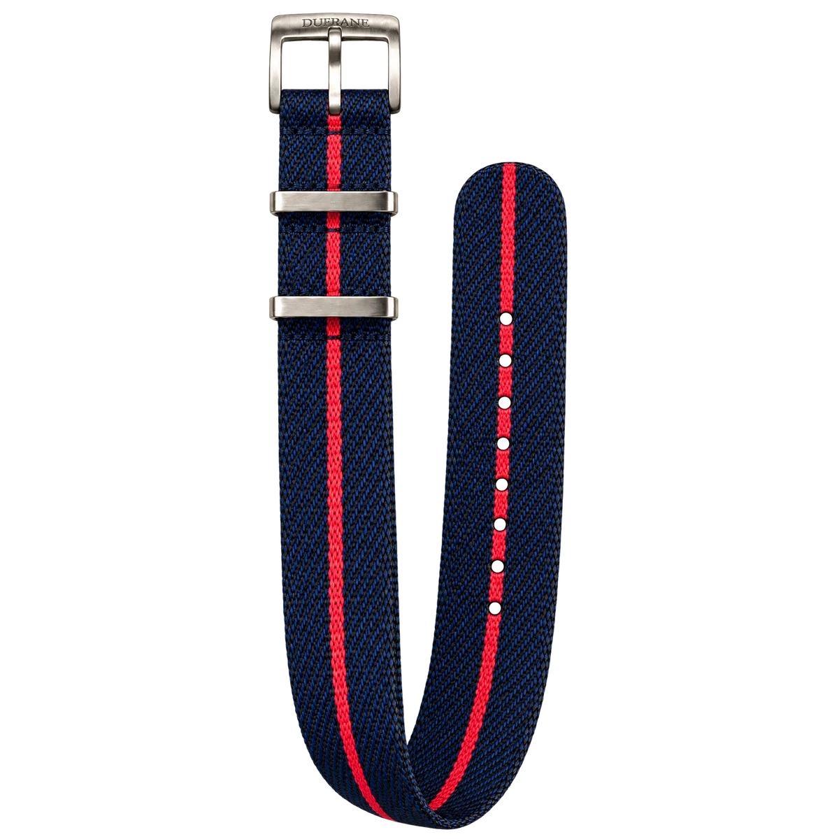 Nylon Pass-through Strap Blue with Red Stripe