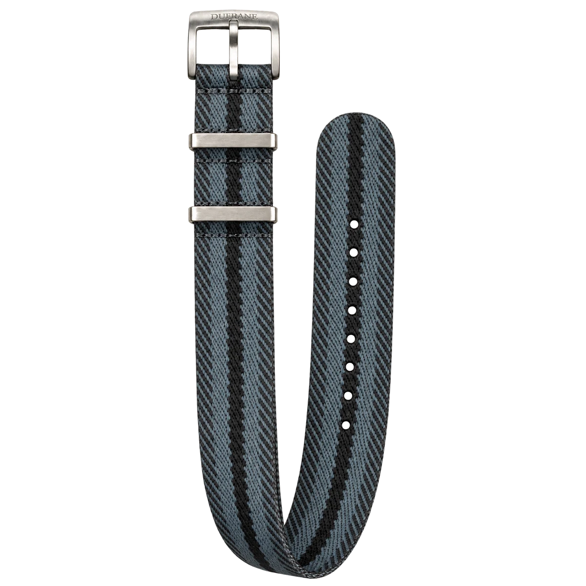 Nylon Pass-through Strap Grey with Black Stripe
