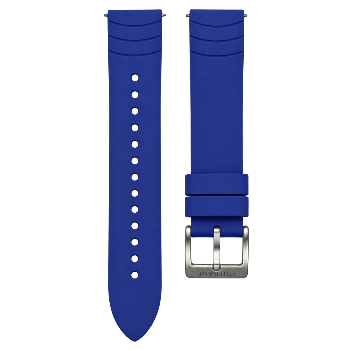 Blue Silicone Strap Brushed Steel